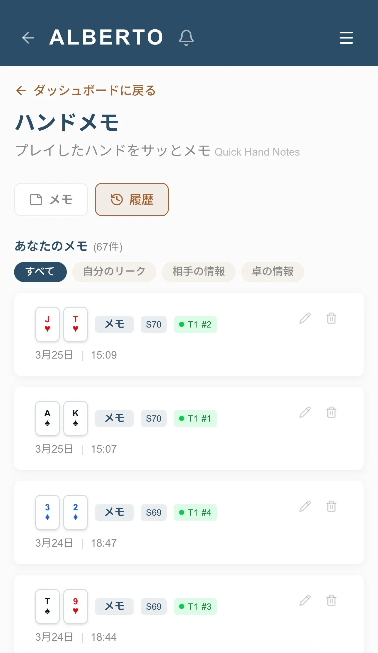 ハンドメモ